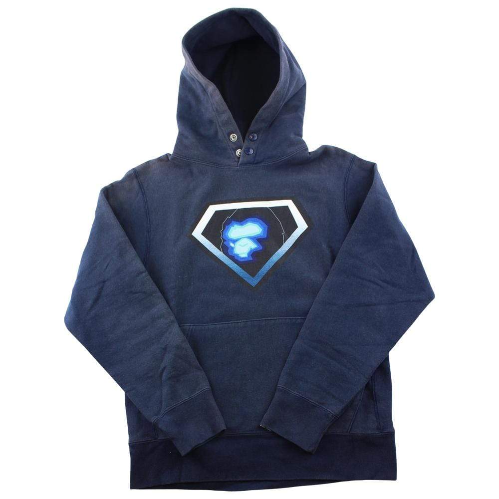 Bape Ape Face Diamond Logo Hoodie Navy - SaruGeneral