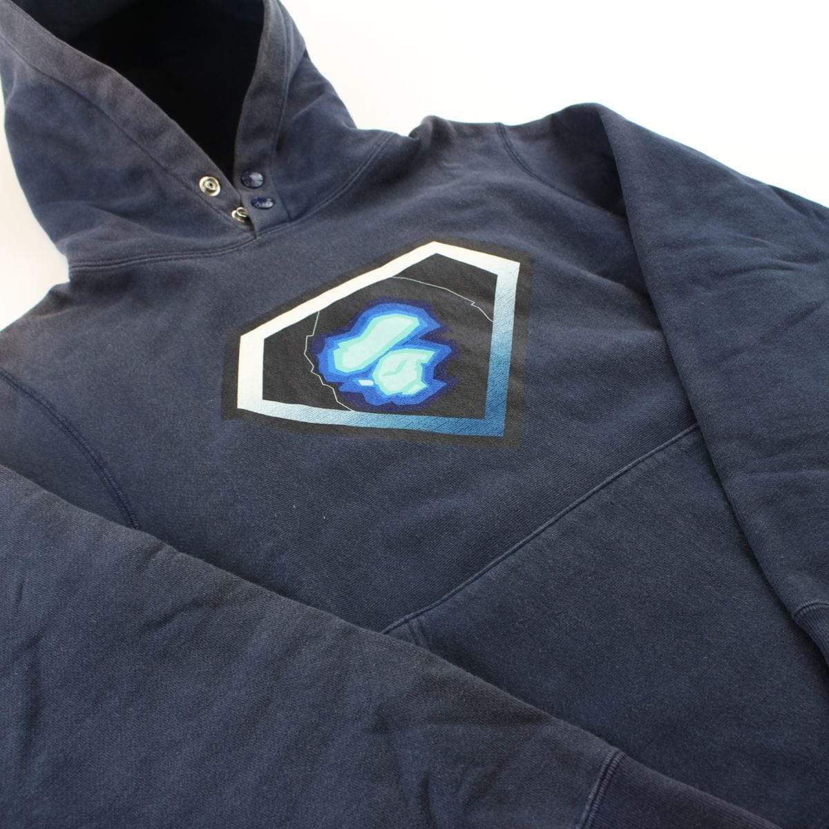 Bape Ape Face Diamond Logo Hoodie Navy - SaruGeneral