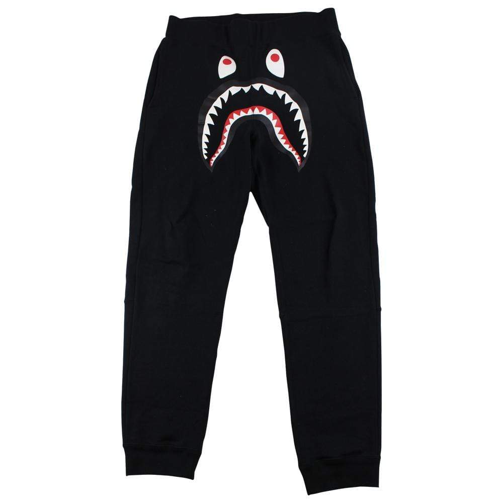 Bape Shark Face Purple Camo Pocket Joggers Black - SaruGeneral