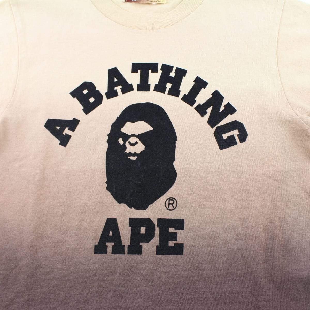 Bape College Logo Gradient Tee tan - SaruGeneral