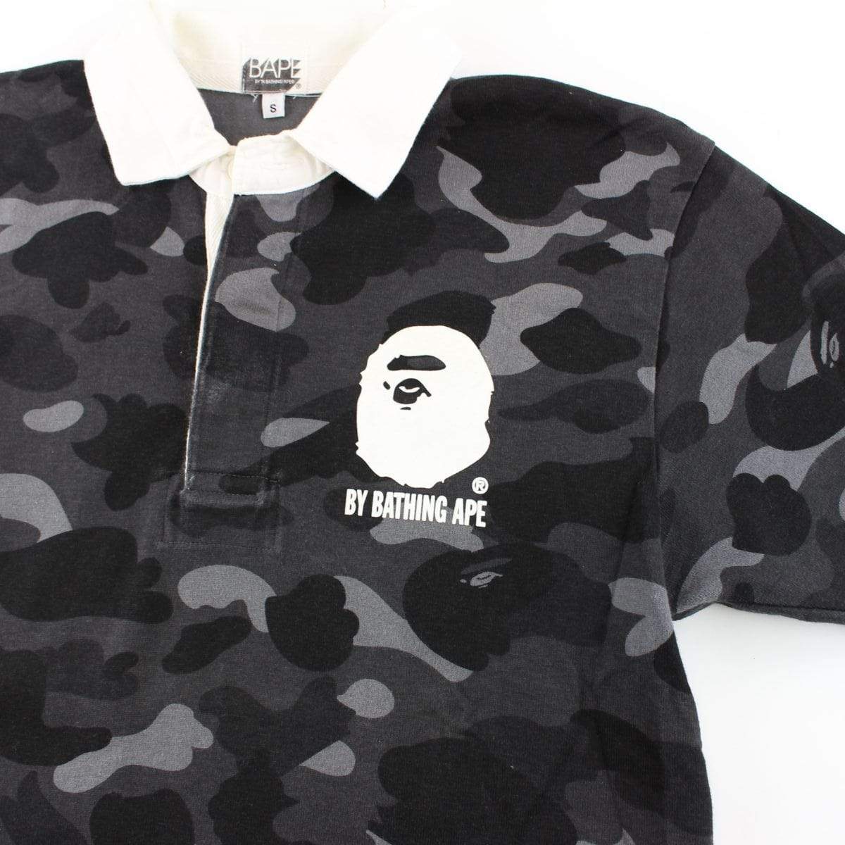 Bape Black Camo Big Ape Rugby Polo - SaruGeneral