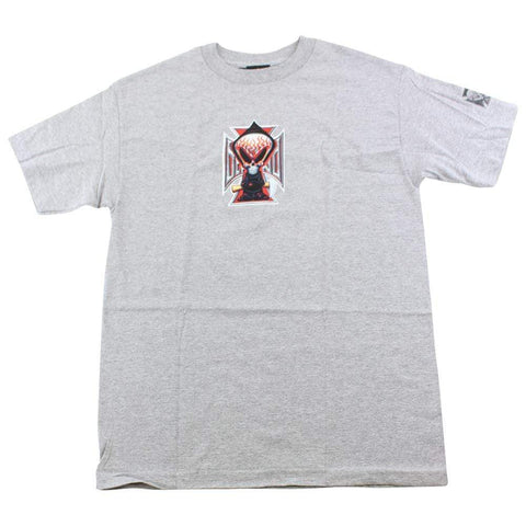 T-shirt gris avec logo de la Faucheuse aveugle