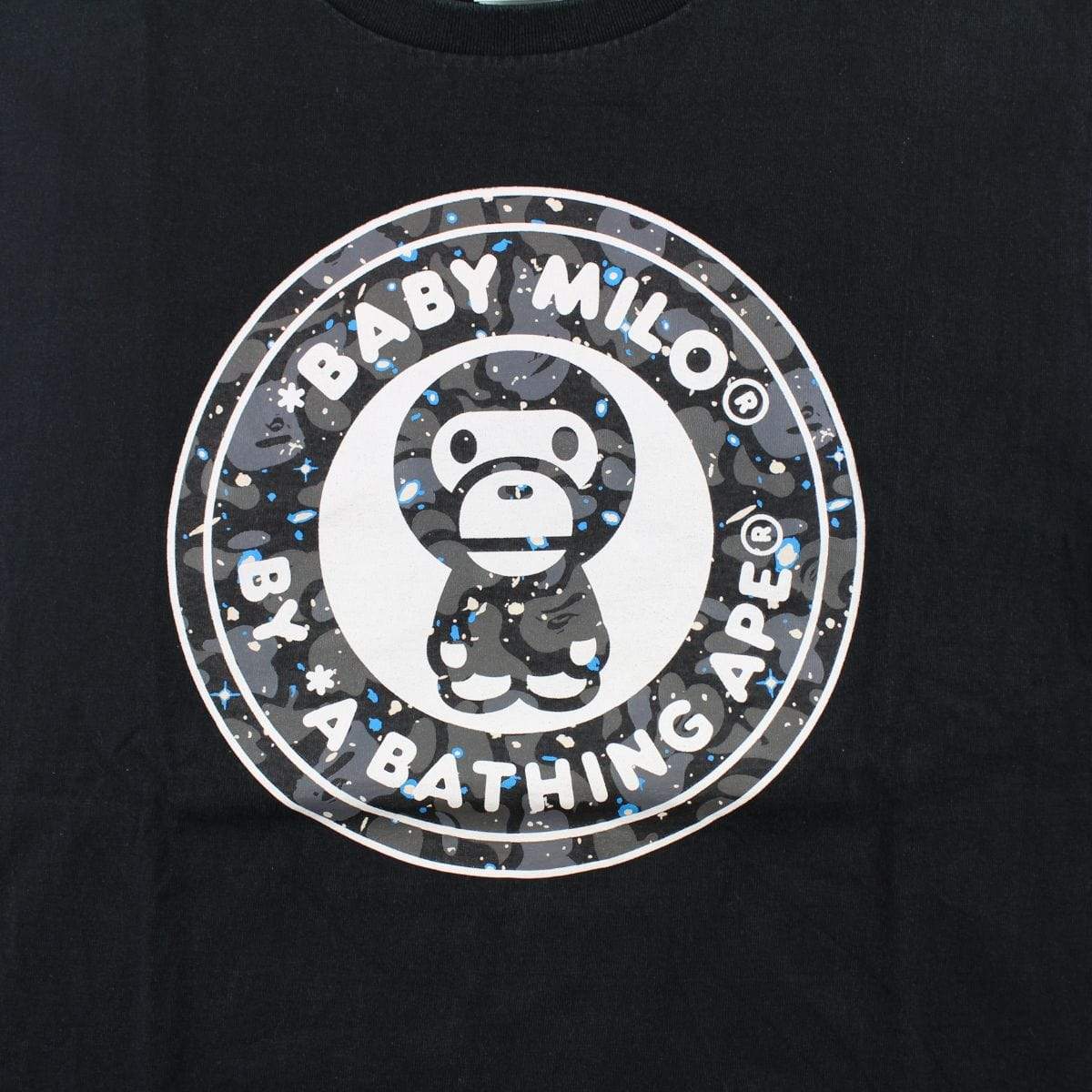 Bape Space Camo Baby Milo Circle Logo tee Black - SaruGeneral