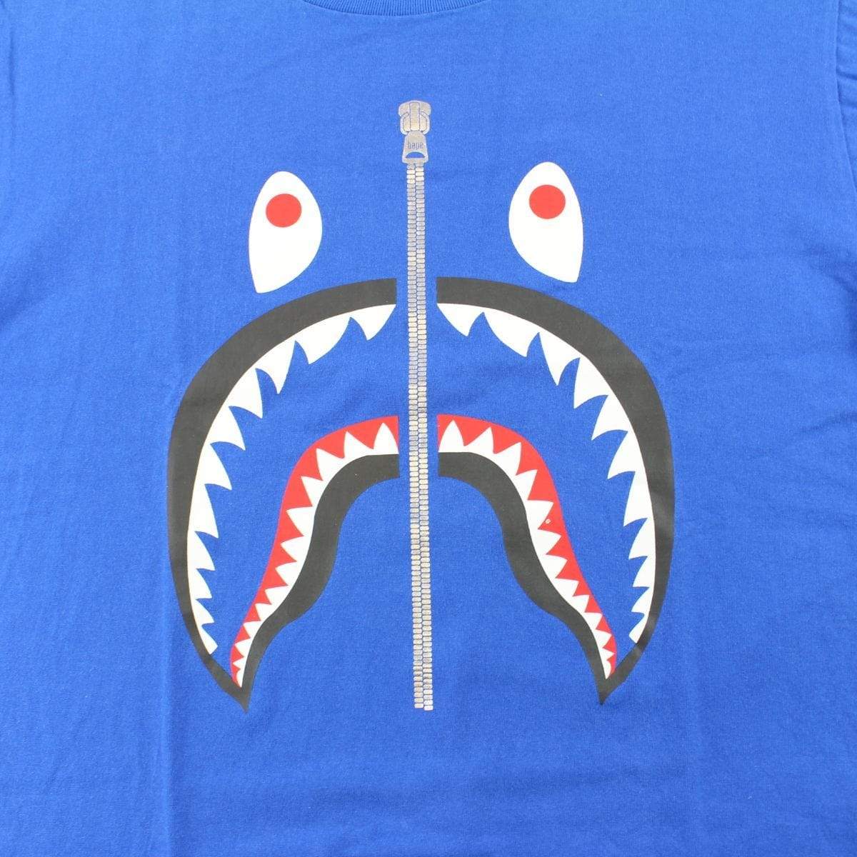 Bape Black Shark Face Tee Blue - SaruGeneral