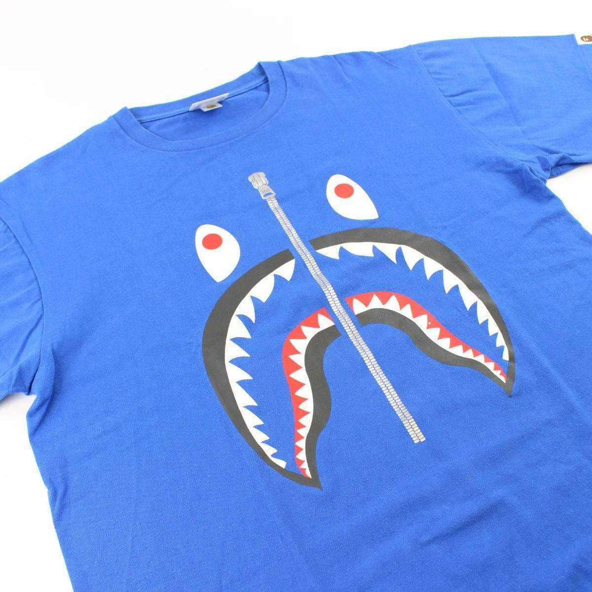 Bape Black Shark Face Tee Blue - SaruGeneral