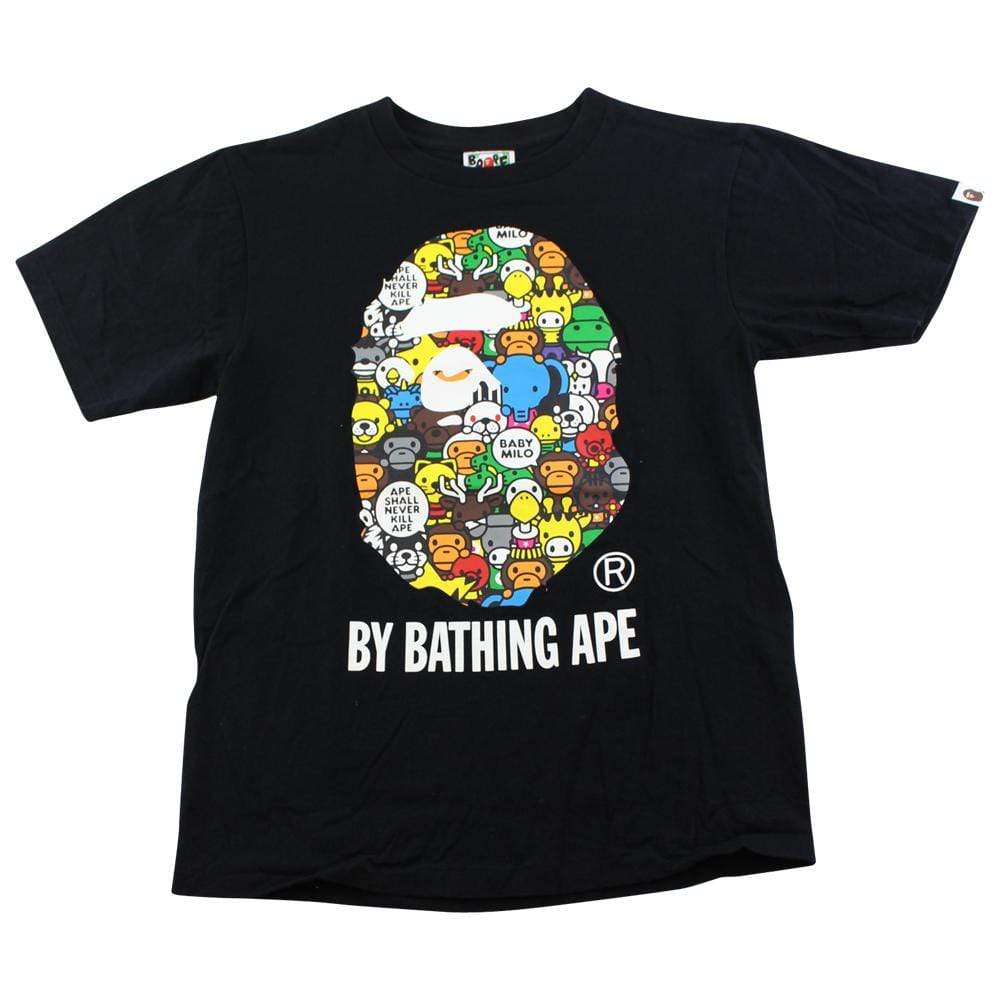 Bape Characters Big Ape Logo Tee Black - SaruGeneral
