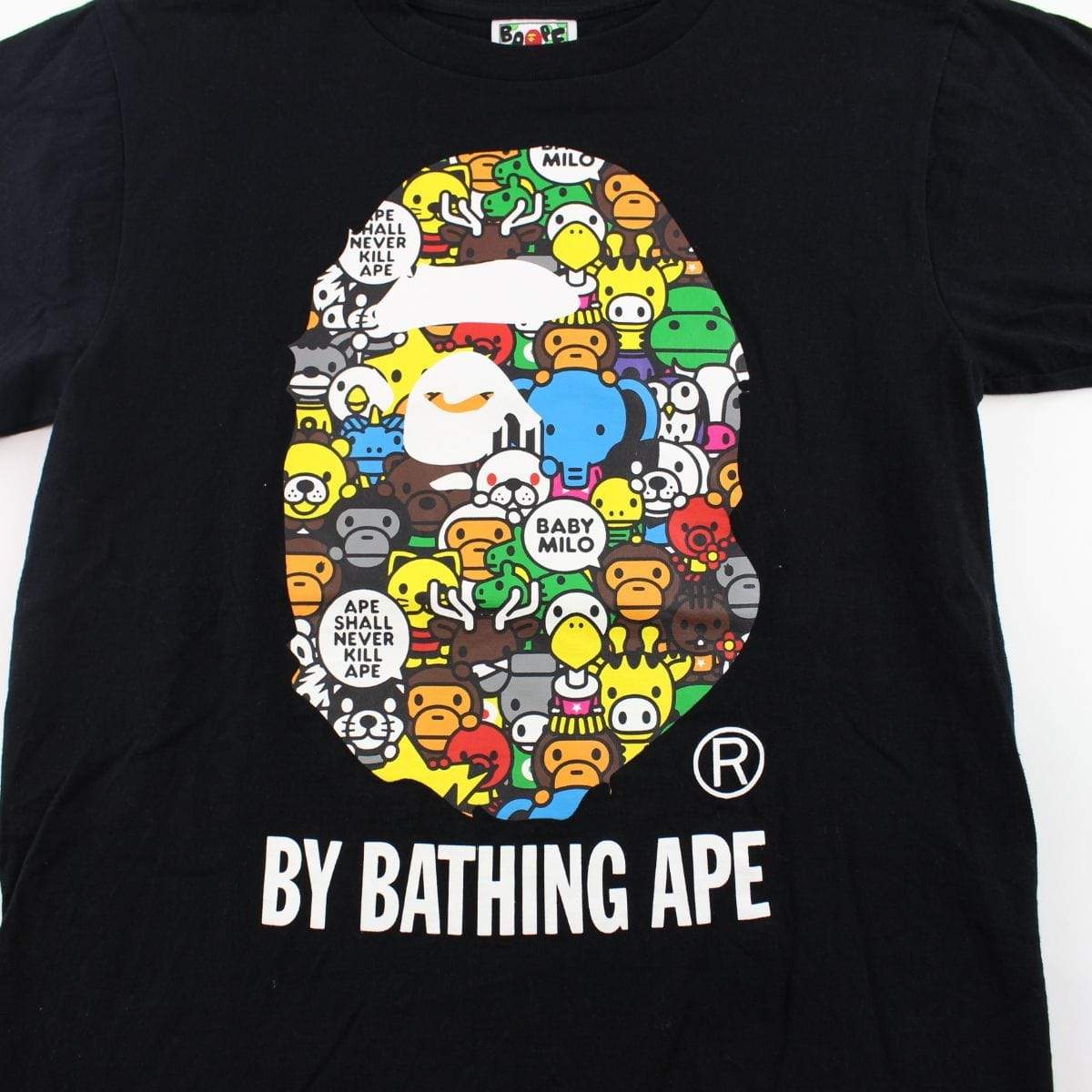 Bape Characters Big Ape Logo Tee Black - SaruGeneral