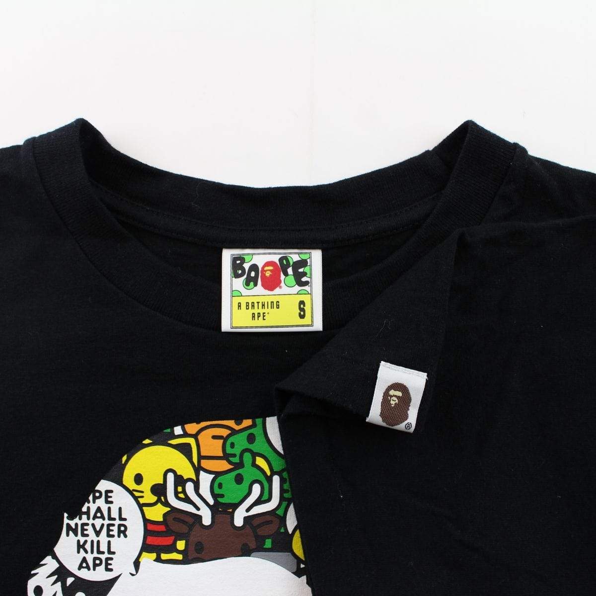 Bape Characters Big Ape Logo Tee Black - SaruGeneral