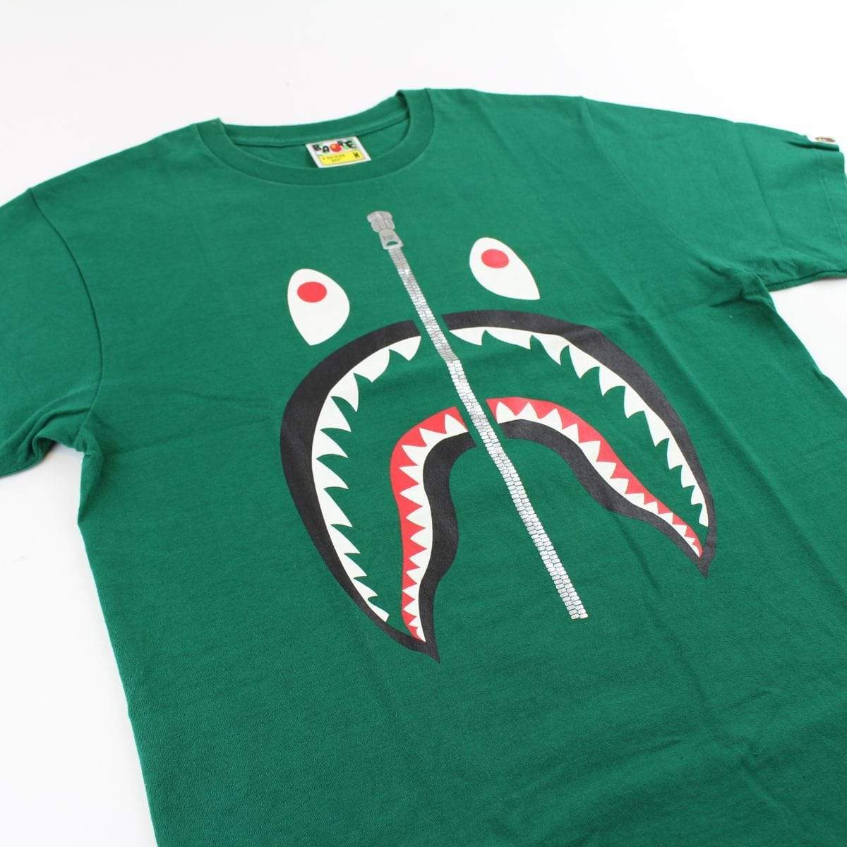 Bape Black Shark Face Tee Green - SaruGeneral
