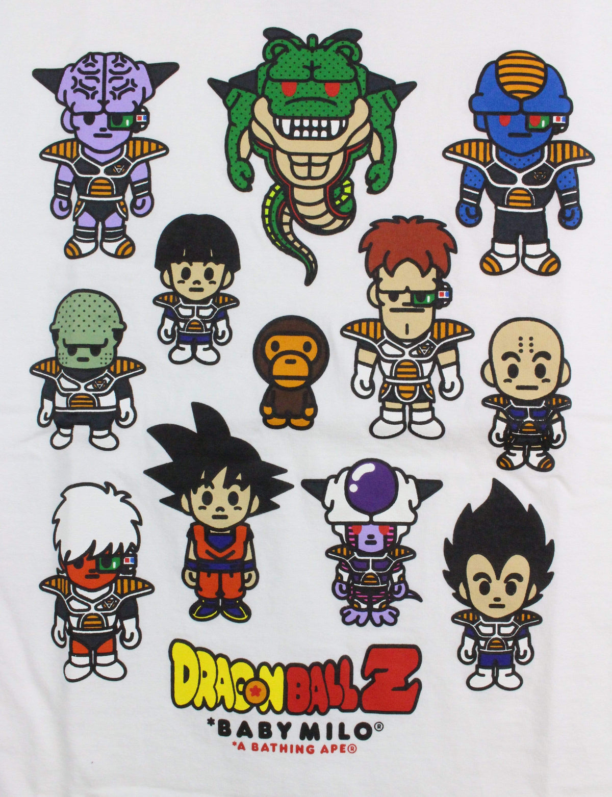 Bape x DBZ Characters Tee White - SaruGeneral