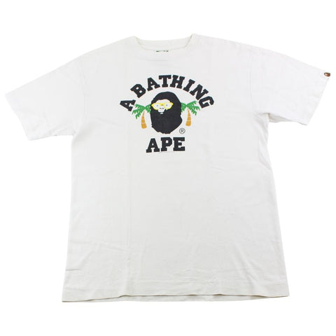 T-shirt Bape Black Swarovski Palm Tree blanc