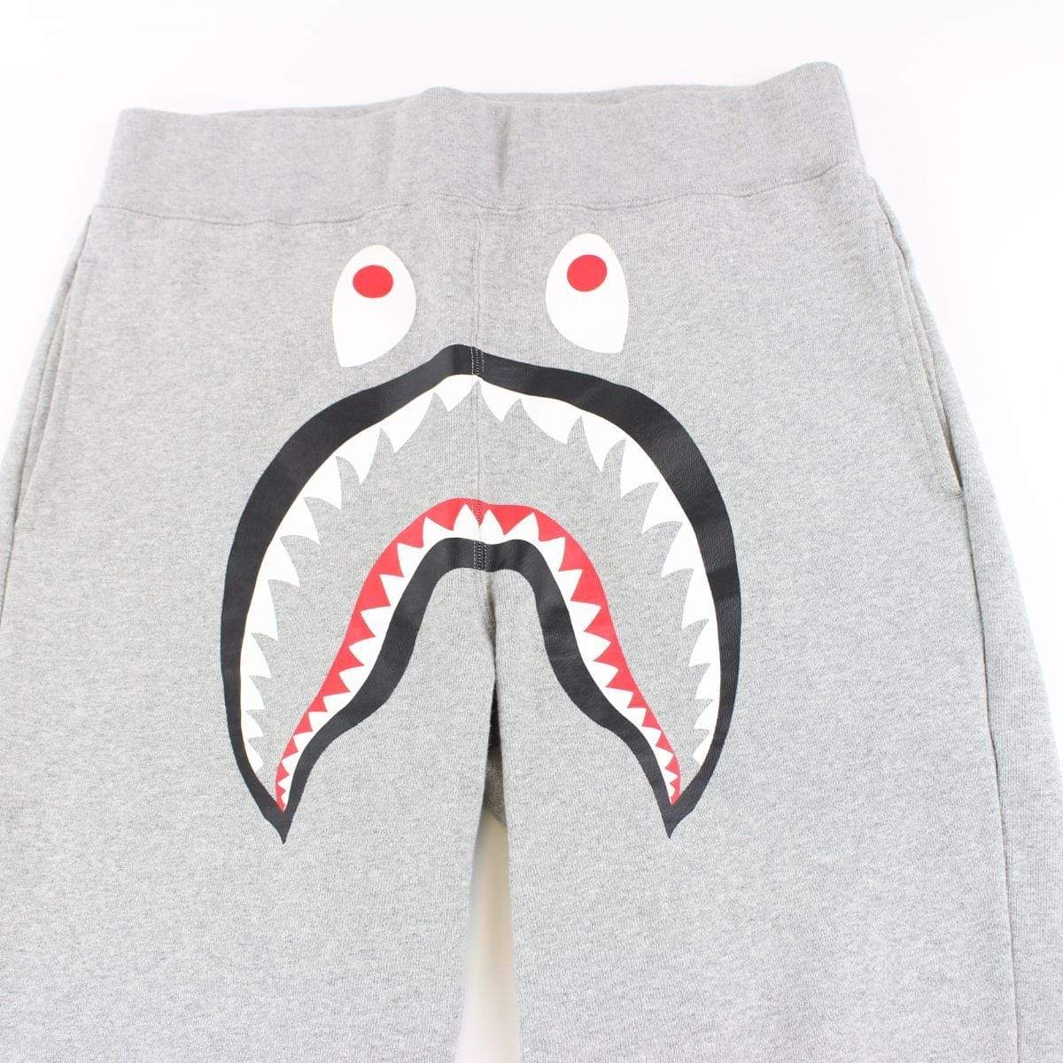 Bape Black Shark Face Joggers Grey - SaruGeneral