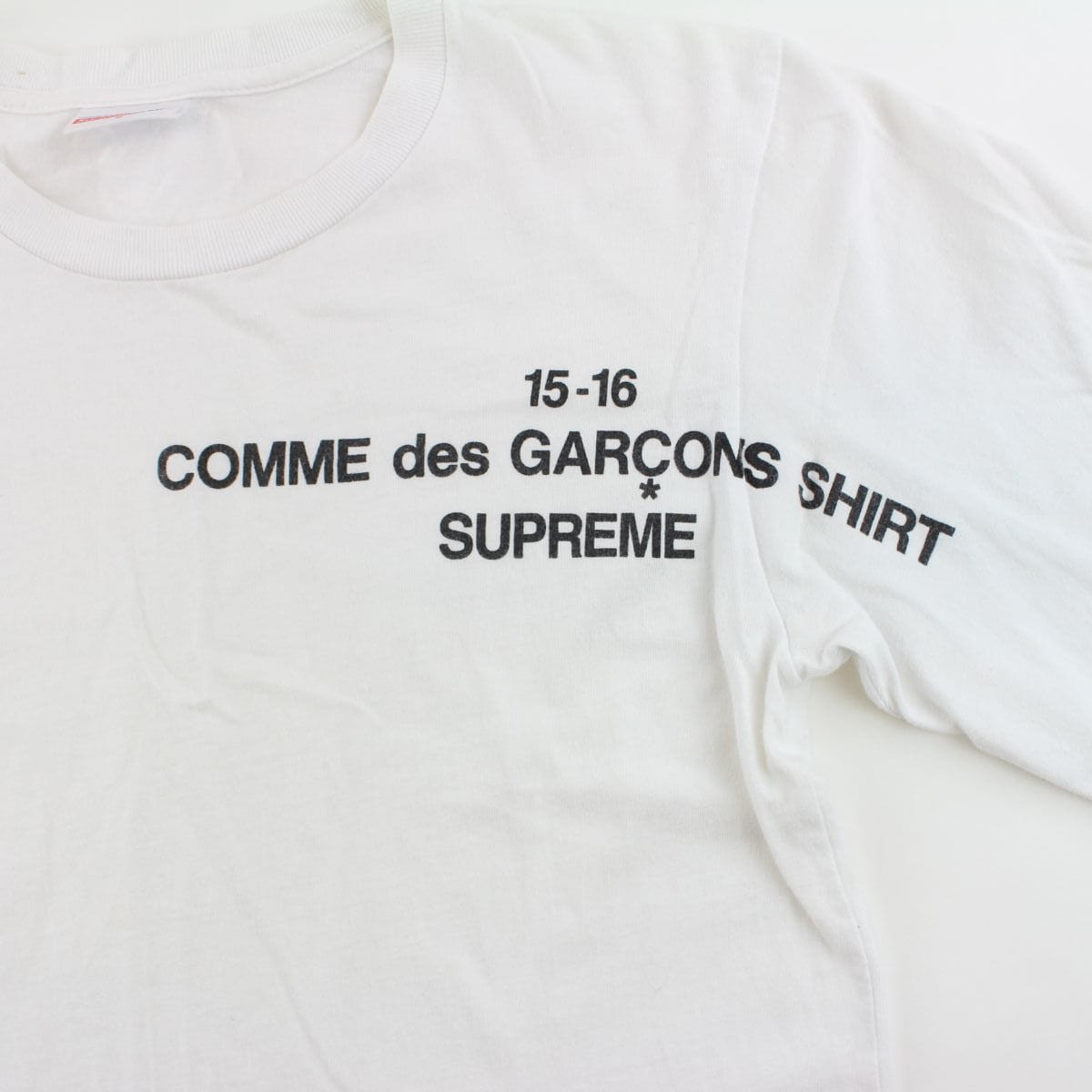 Supreme x CDG Logo LS White - SaruGeneral