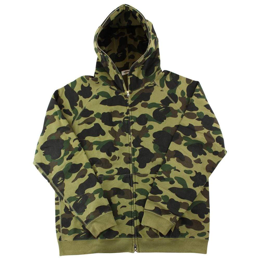 Bape 1st Green Camo Fullzip Hoodie - SaruGeneral