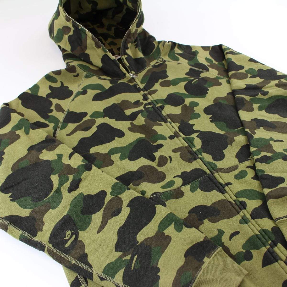 Bape 1st Green Camo Fullzip Hoodie - SaruGeneral