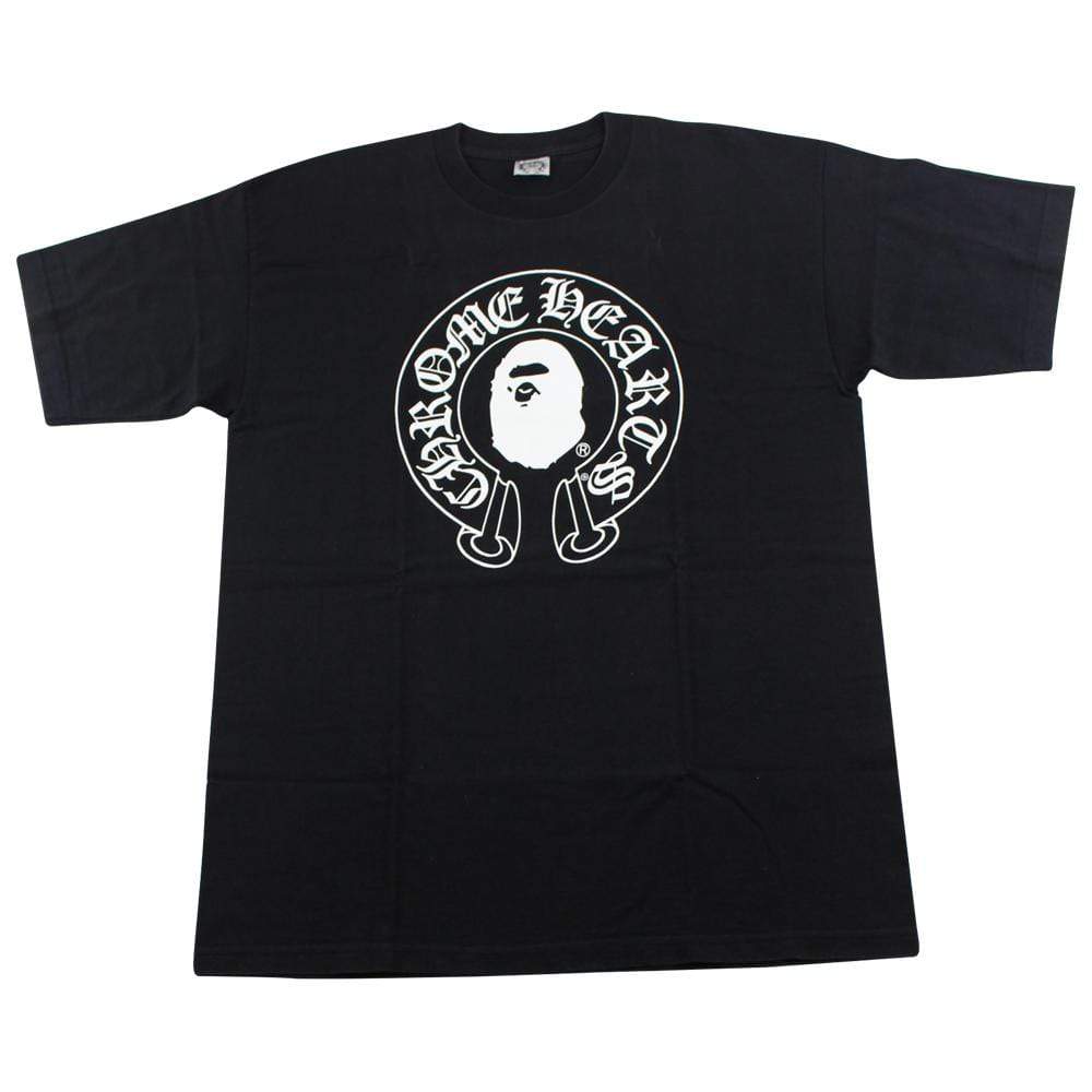 Bape x Chrome Hearts Big Ape Logo Tee Black - SaruGeneral