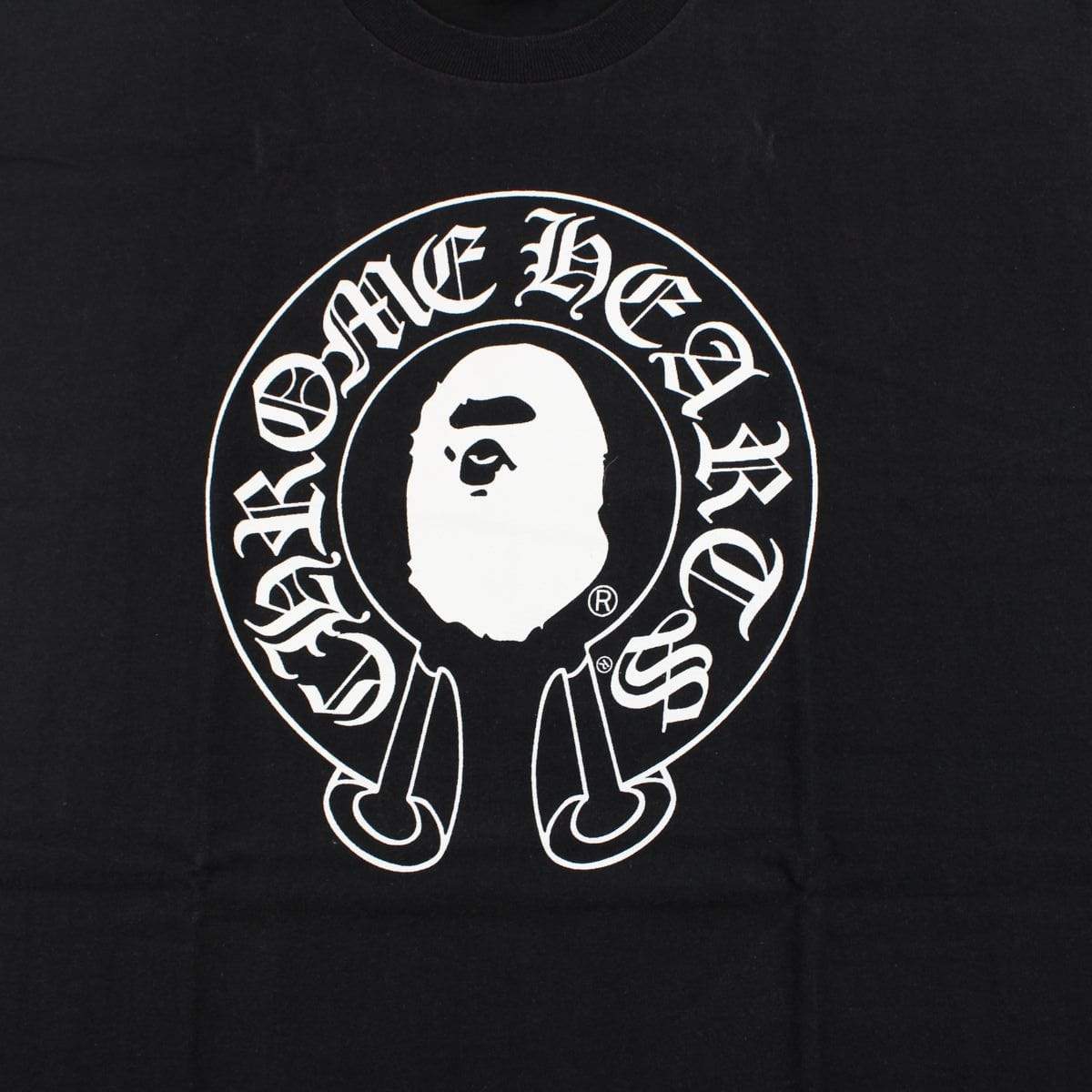 Bape x Chrome Hearts Big Ape Logo Tee Black - SaruGeneral