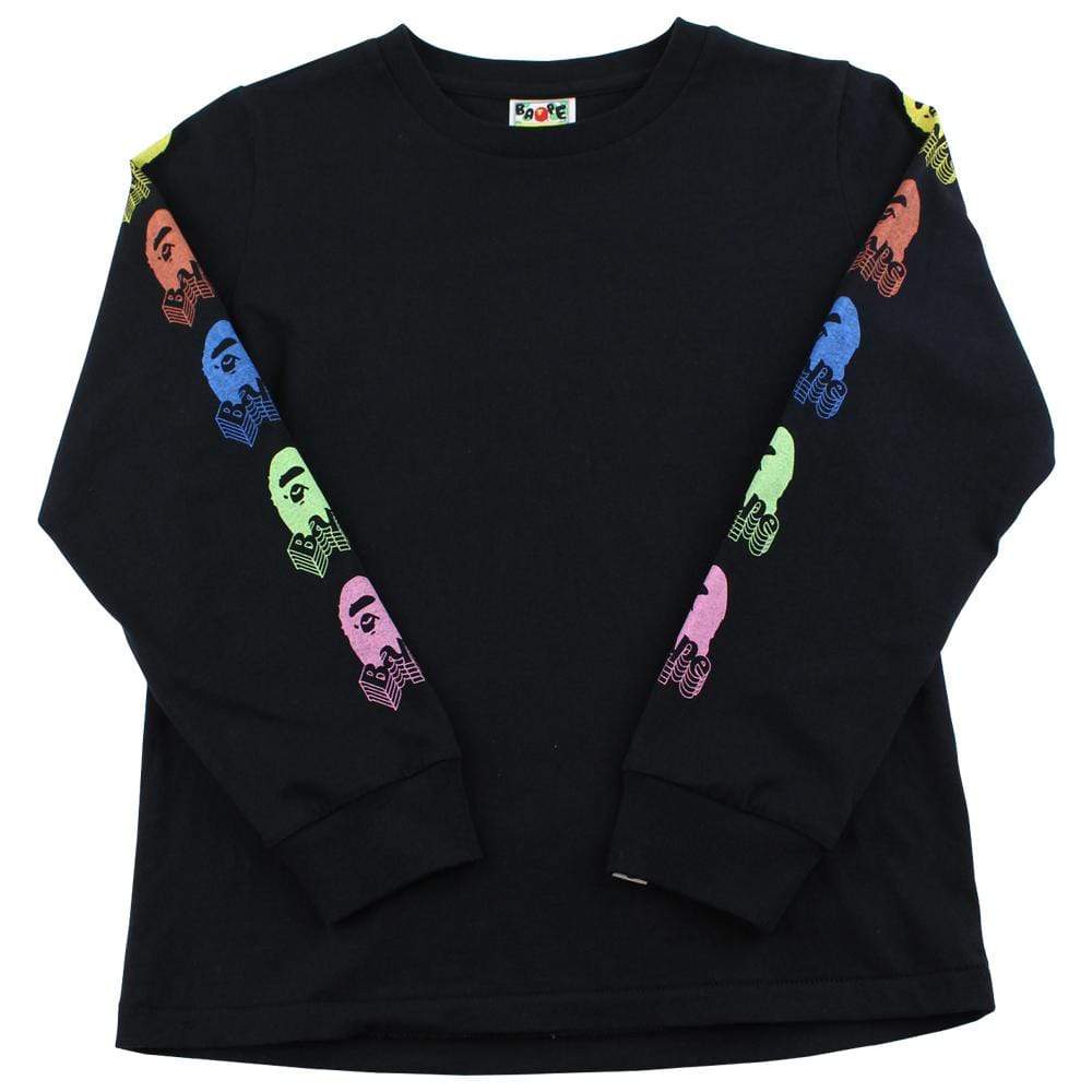 Bape Big Ape Sleeve A.S.N.K.A LS Black - SaruGeneral