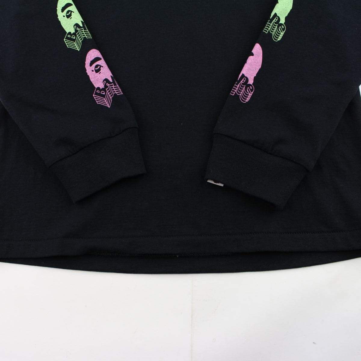 Bape Big Ape Sleeve A.S.N.K.A LS Black - SaruGeneral