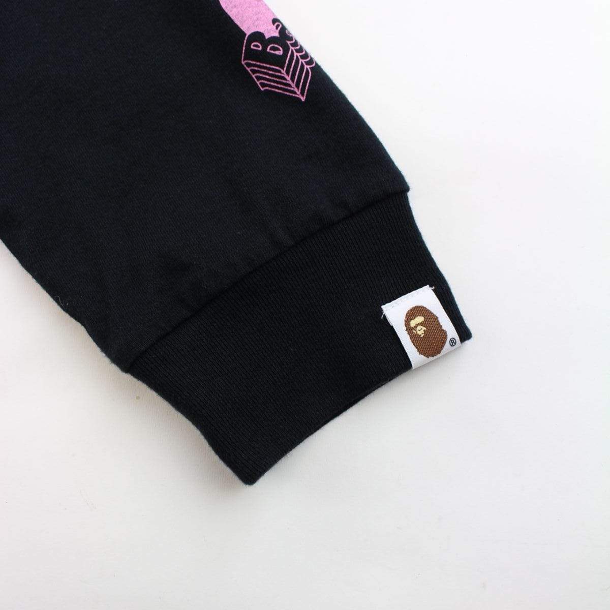 Bape Big Ape Sleeve A.S.N.K.A LS Black - SaruGeneral