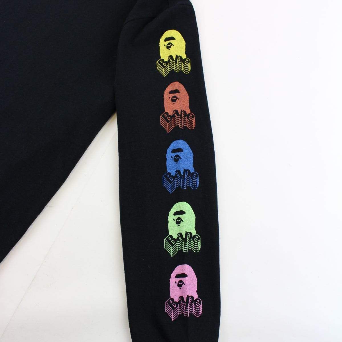 Bape Big Ape Sleeve A.S.N.K.A LS Black - SaruGeneral