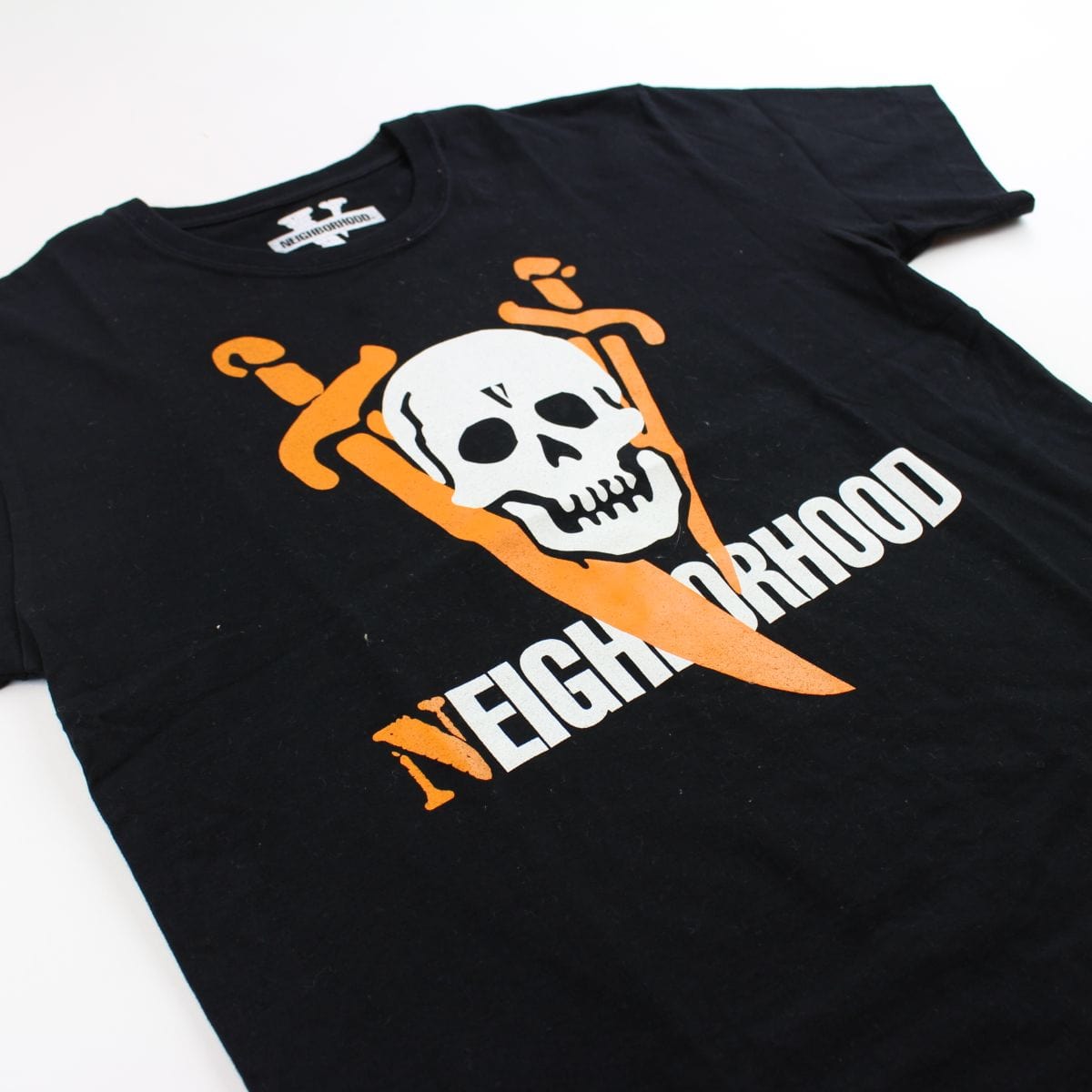 Vlone x neighborhood Skull Logo Tee Black - SaruGeneral