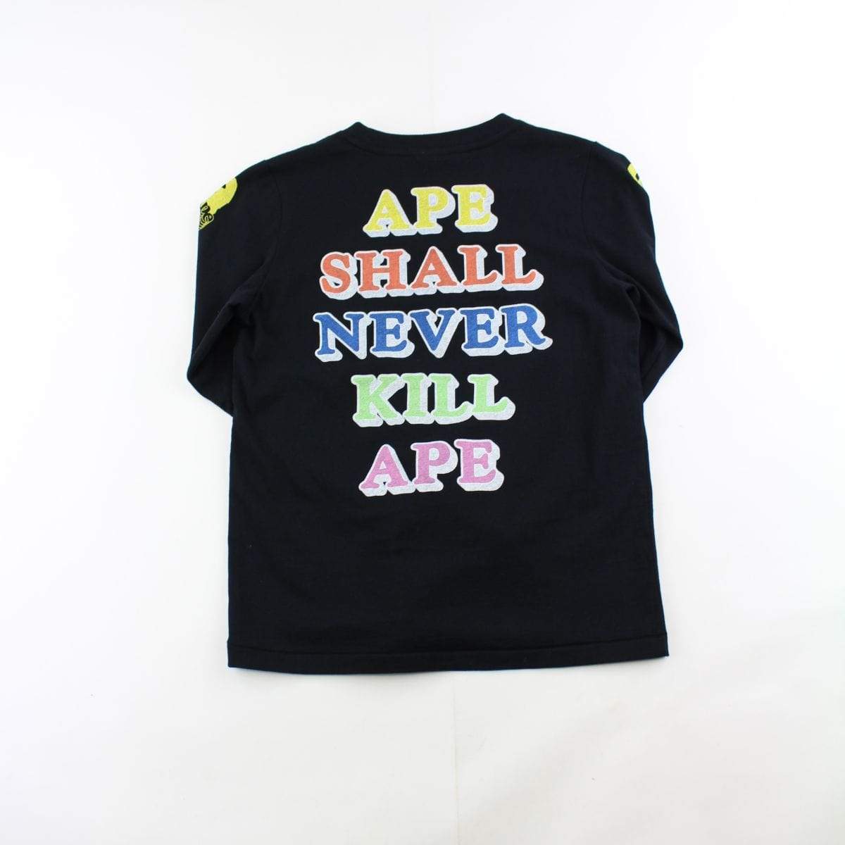 Bape Big Ape Sleeve A.S.N.K.A LS Black - SaruGeneral