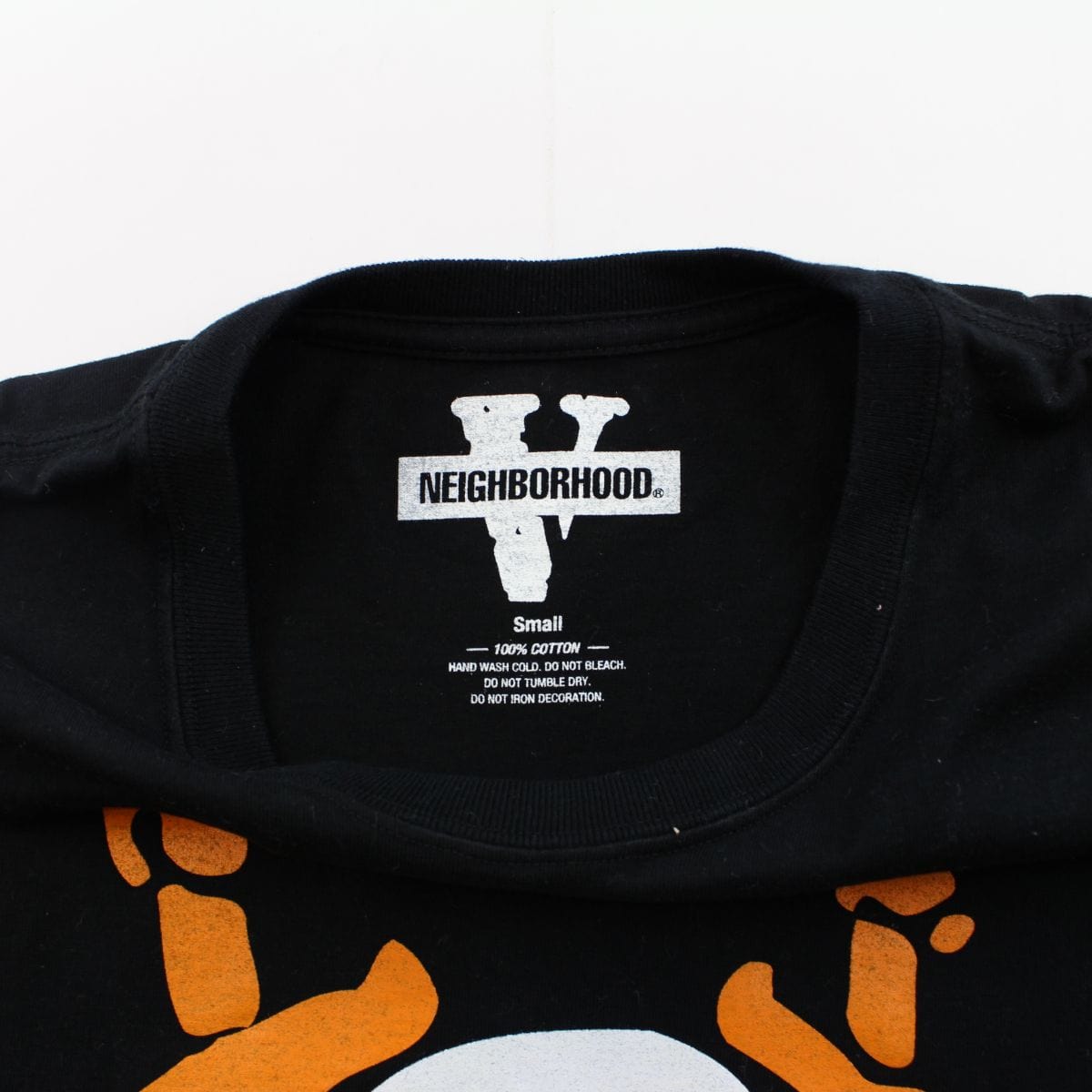 Vlone x neighborhood Skull Logo Tee Black - SaruGeneral