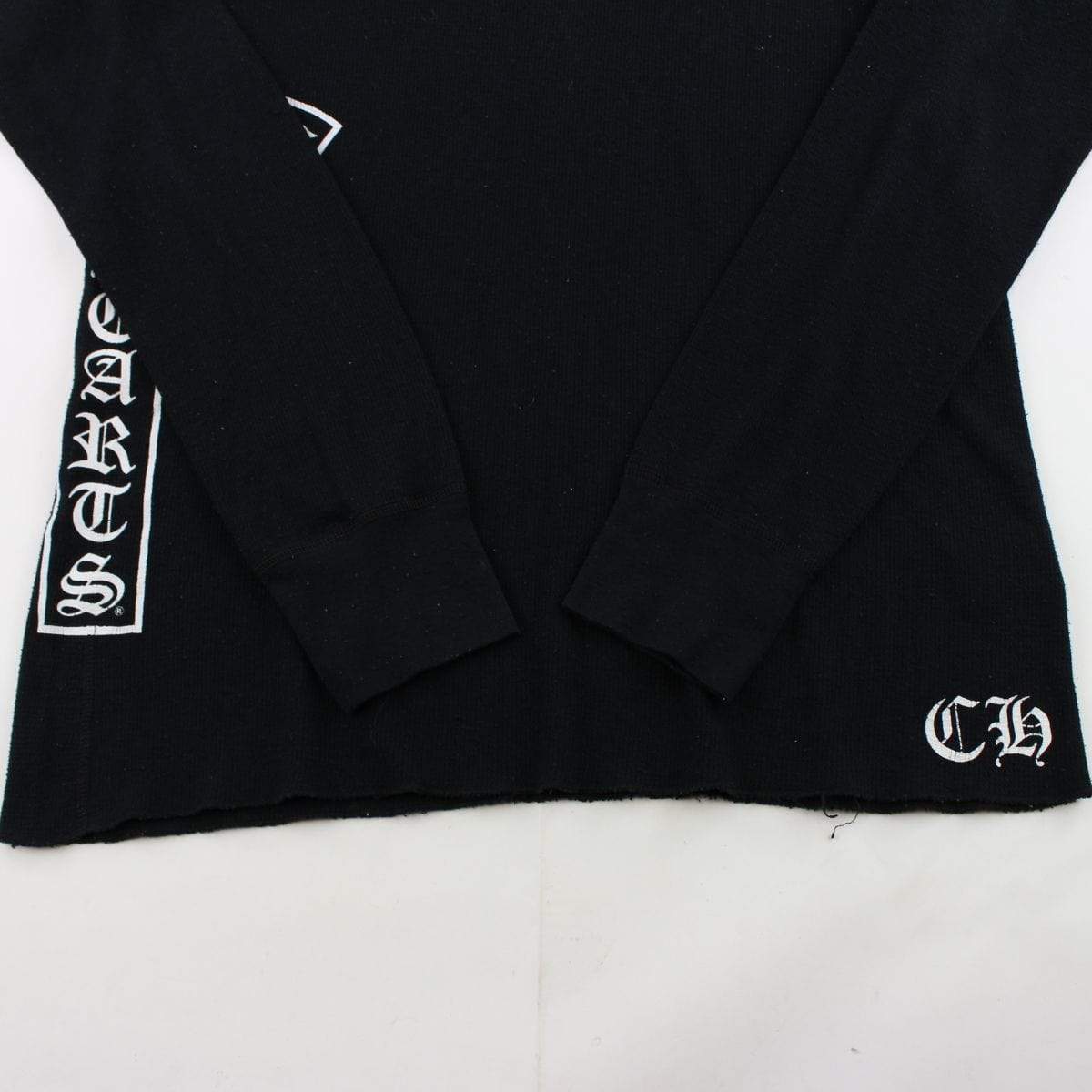 chrome hearts side logo waffle ls black - SaruGeneral