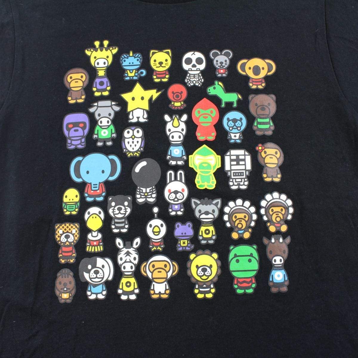 Bape Baby Milo Animal Figures Tee Black - SaruGeneral