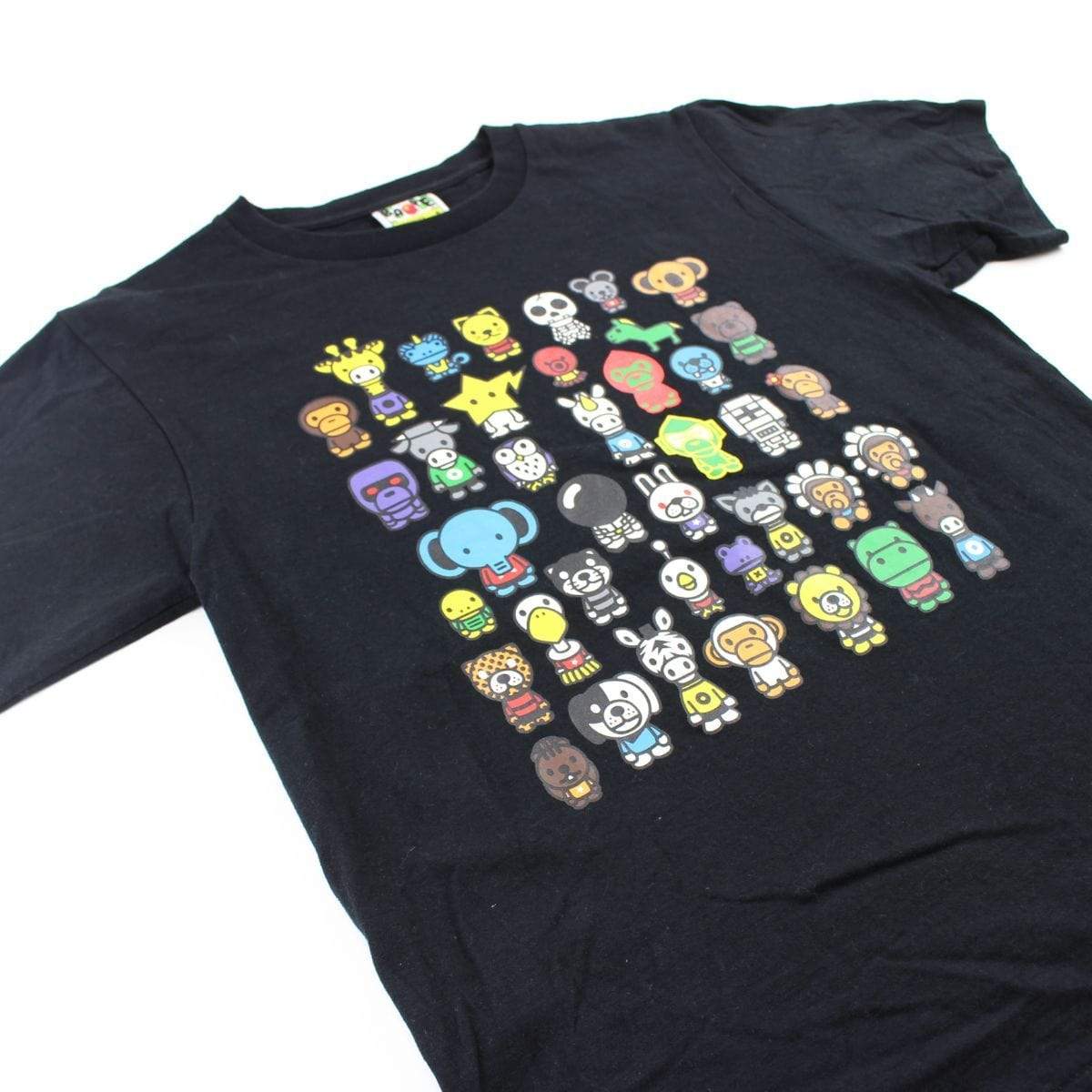 Bape Baby Milo Animal Figures Tee Black - SaruGeneral
