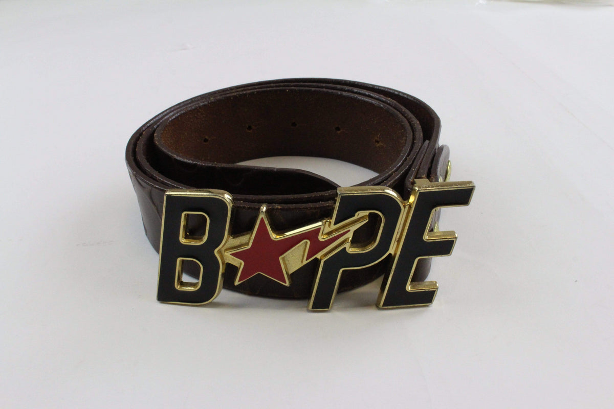 Bapesta Belt brown leather - SaruGeneral