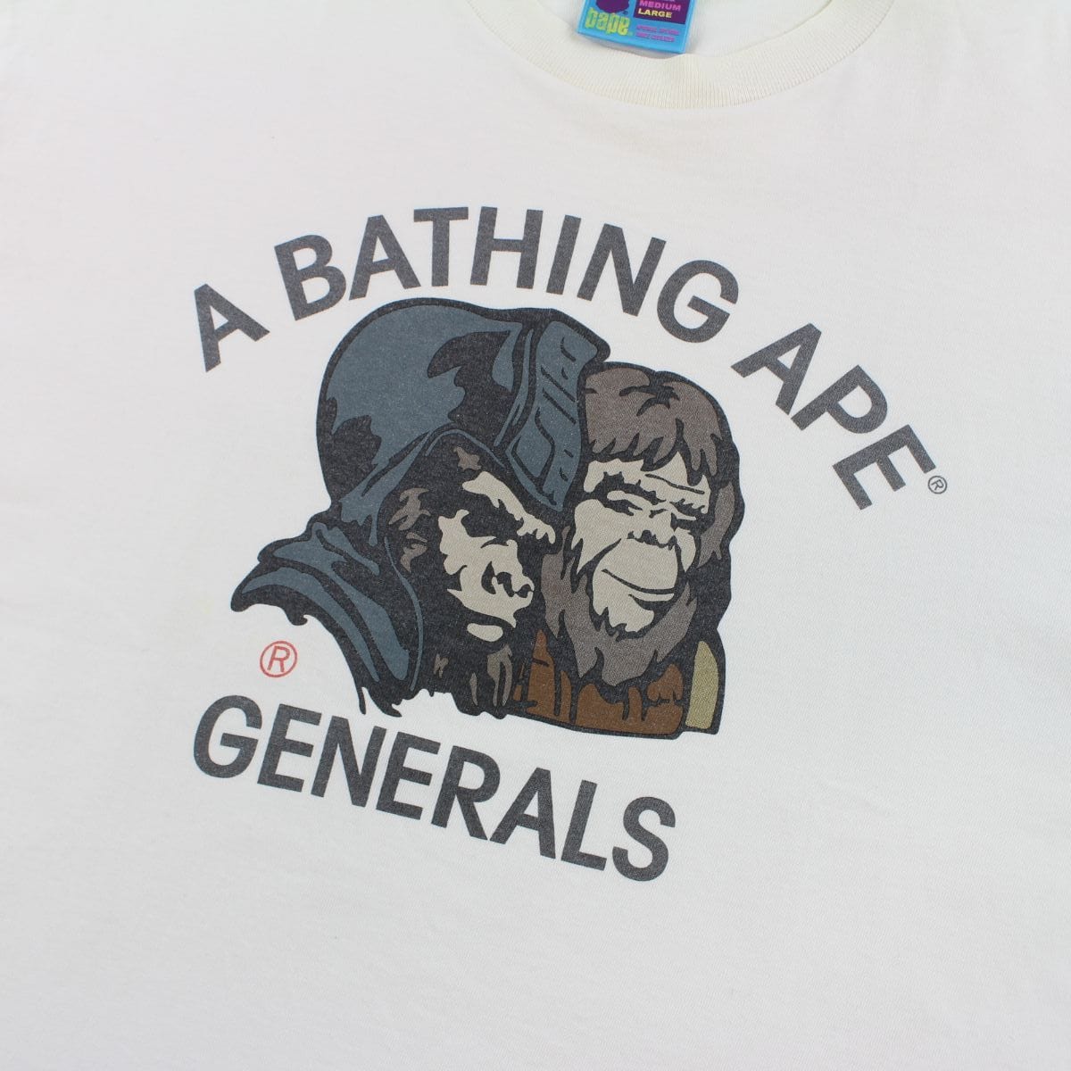 bape original generals tee white - SaruGeneral