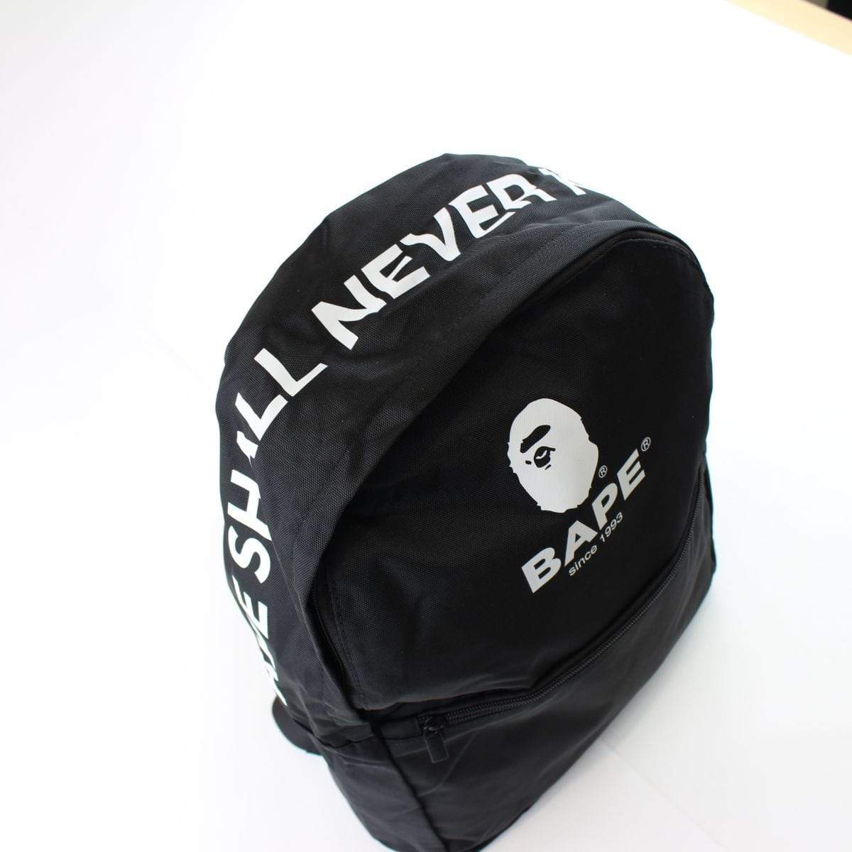 Bape Big Ape logo Backpack Black - SaruGeneral