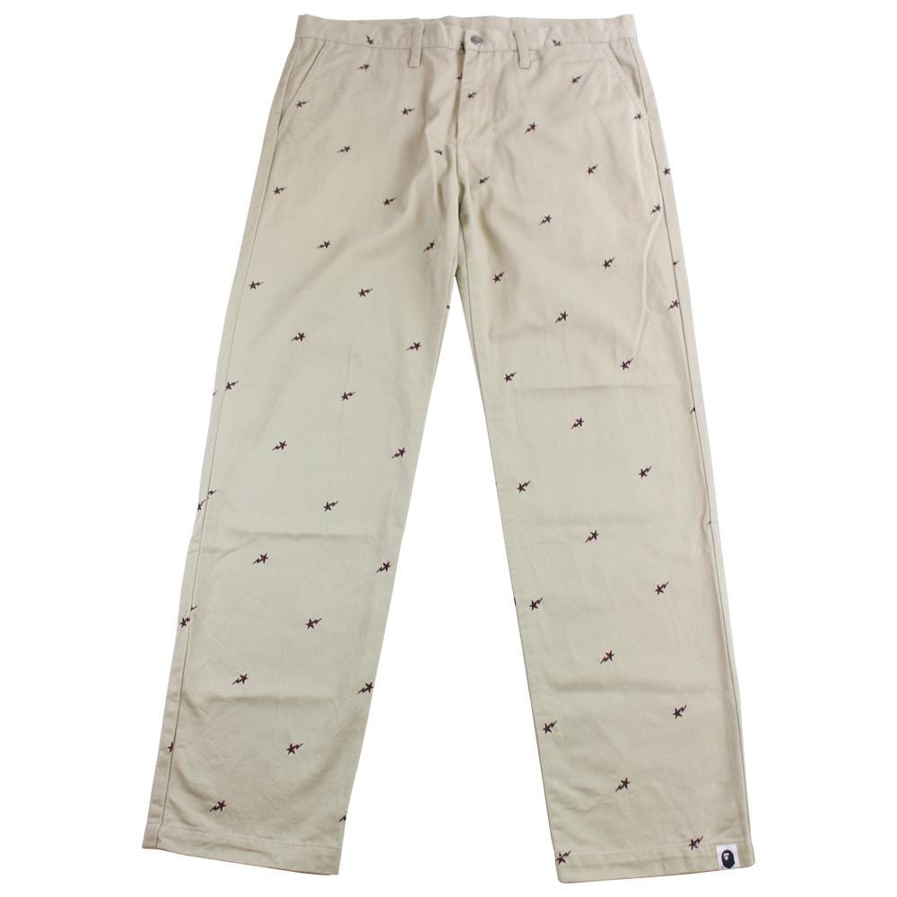Bape Allover Bapesta Trousers Tan - SaruGeneral