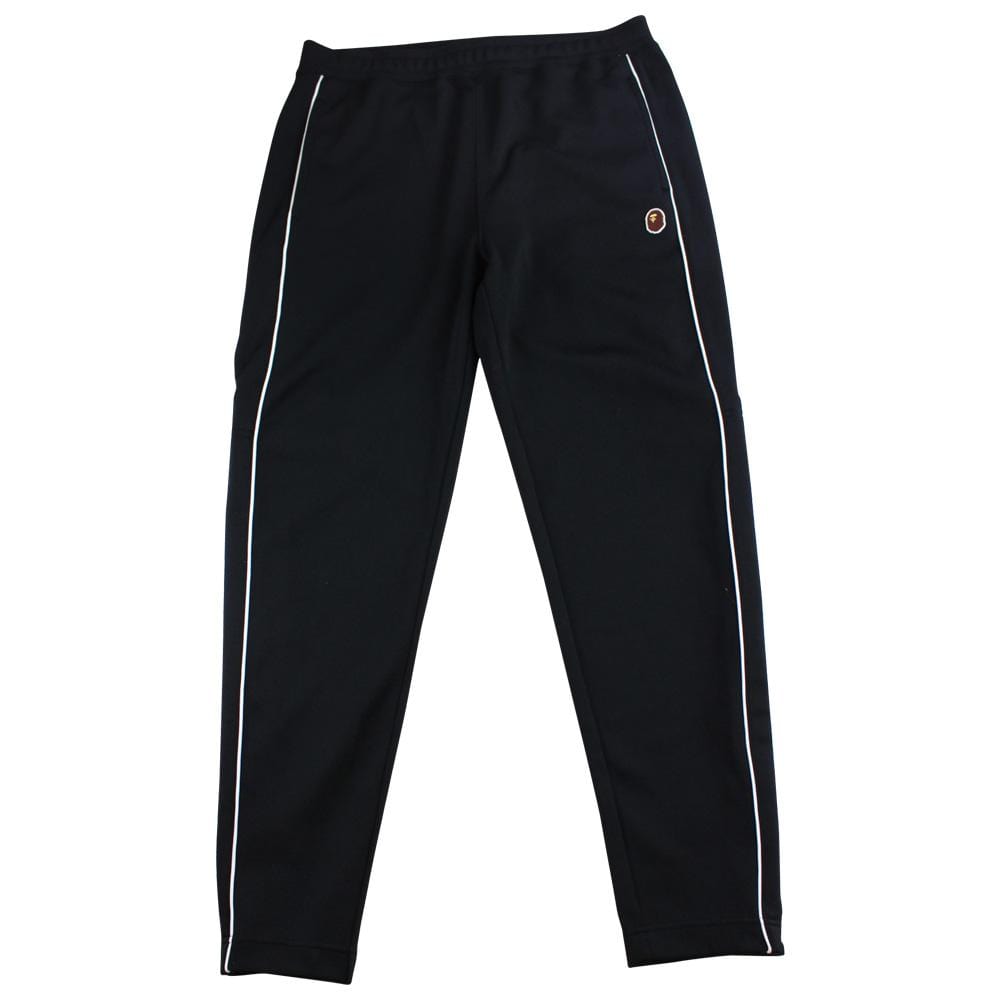 Bape point Head Logo Side Stripe Joggers Black - SaruGeneral