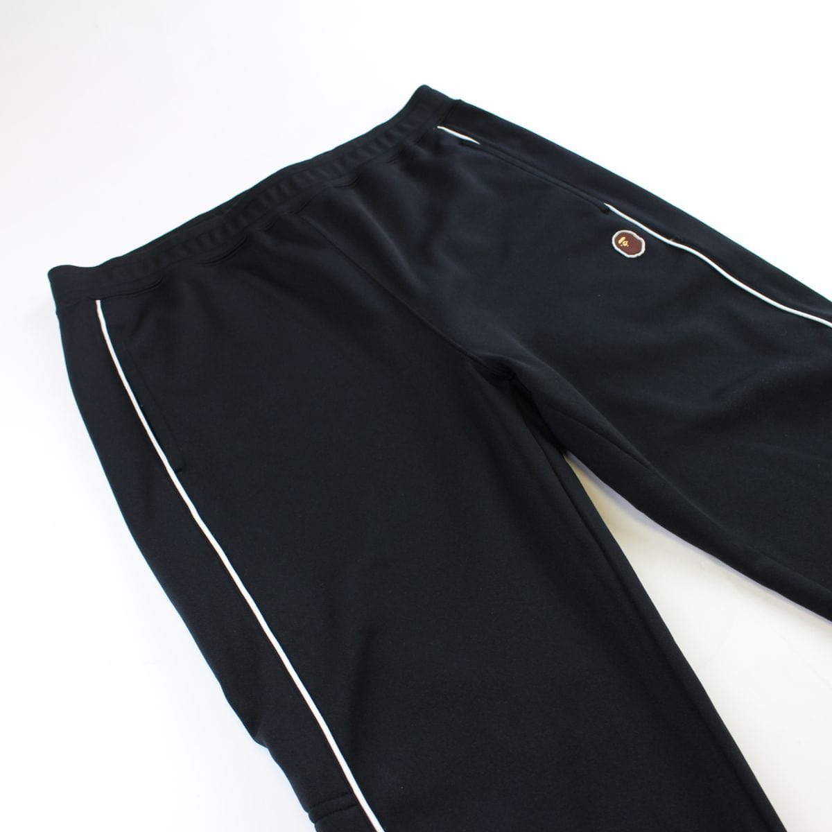 Bape point Head Logo Side Stripe Joggers Black - SaruGeneral