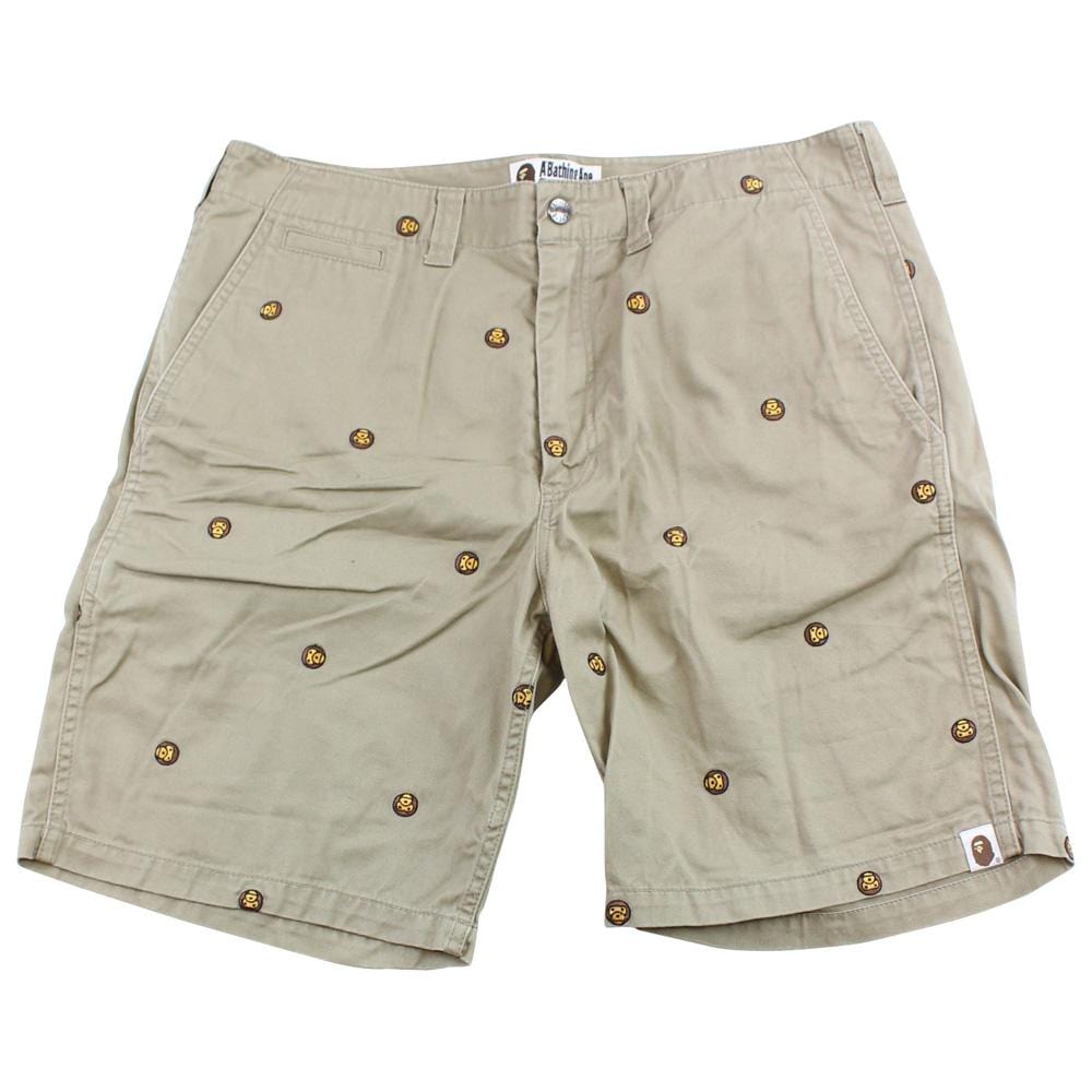 Bape Baby Milo Allover Shorts Tan - SaruGeneral