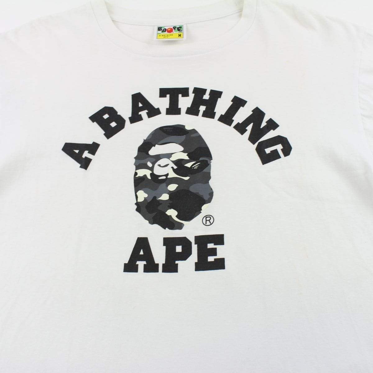 Bape City Camo College Logo Tee White - SaruGeneral