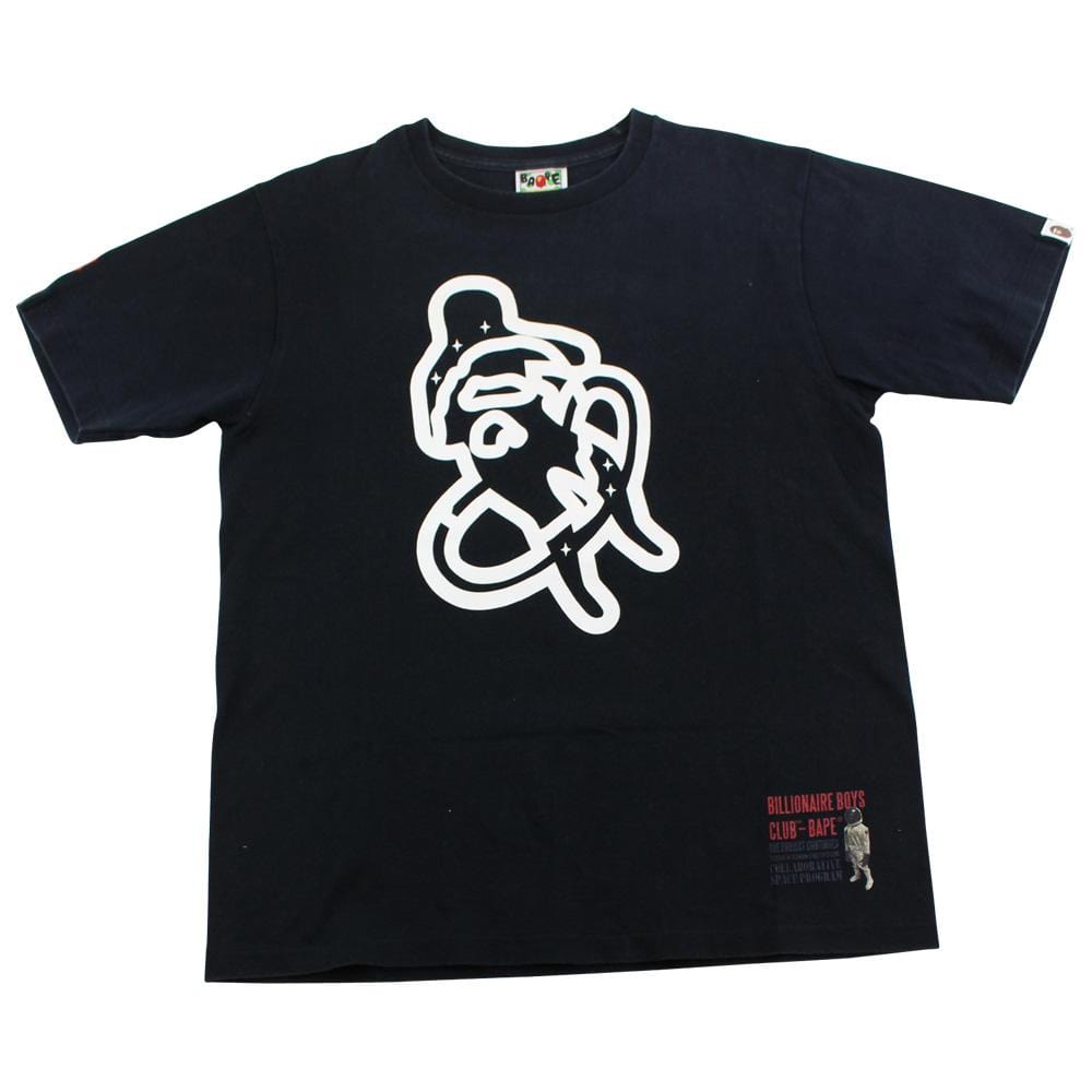 Bape x Billionare Boys Club Logo Tee Black - SaruGeneral
