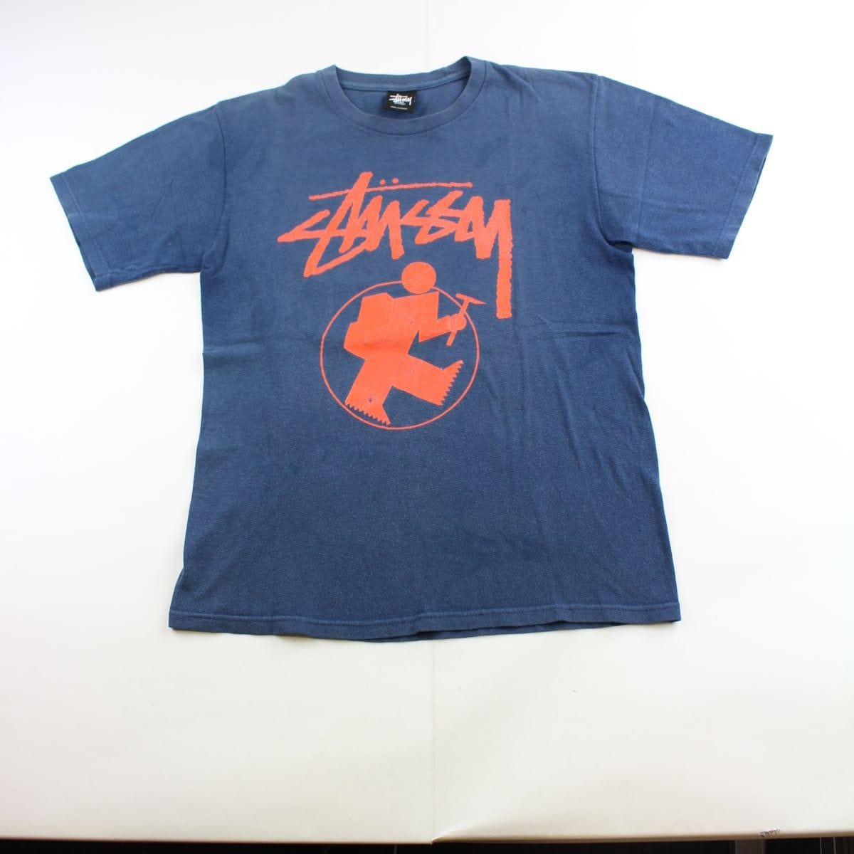stussy orange character tee blue - SaruGeneral