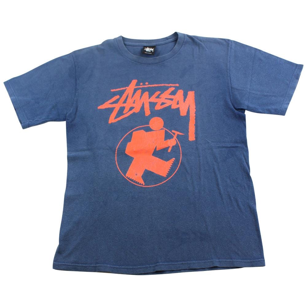 stussy orange character tee blue - SaruGeneral