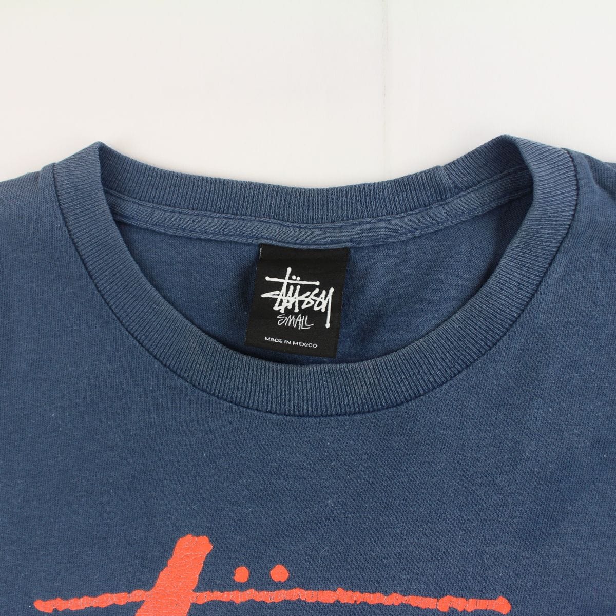 stussy orange character tee blue - SaruGeneral