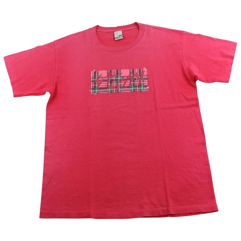stussy tartan box tee red - SaruGeneral