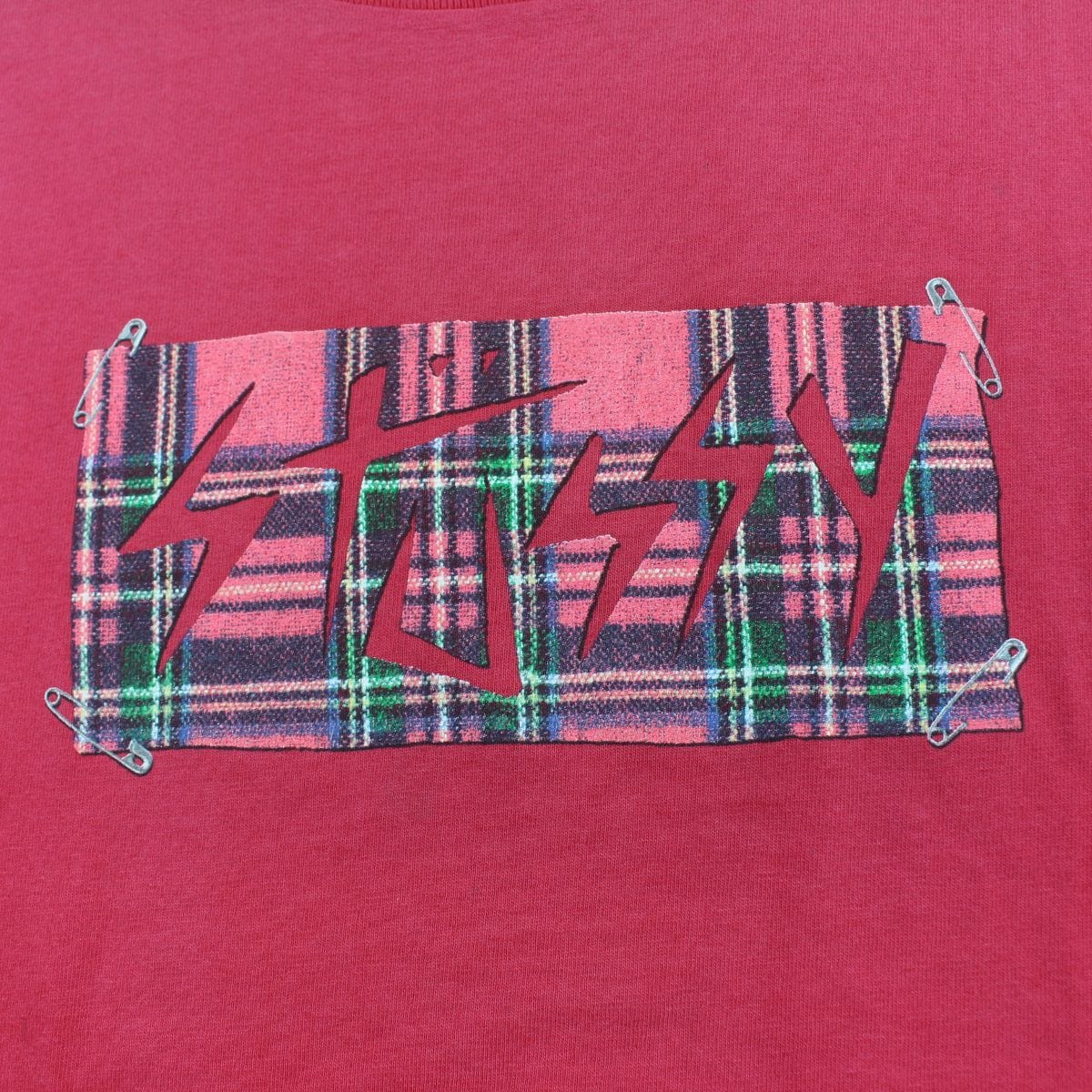 stussy tartan box tee red - SaruGeneral
