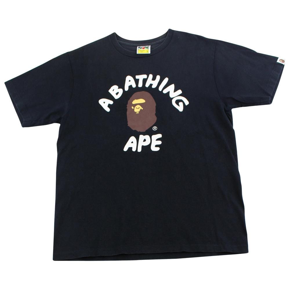 Bape x Keith Haring College Logo Tee Black - SaruGeneral