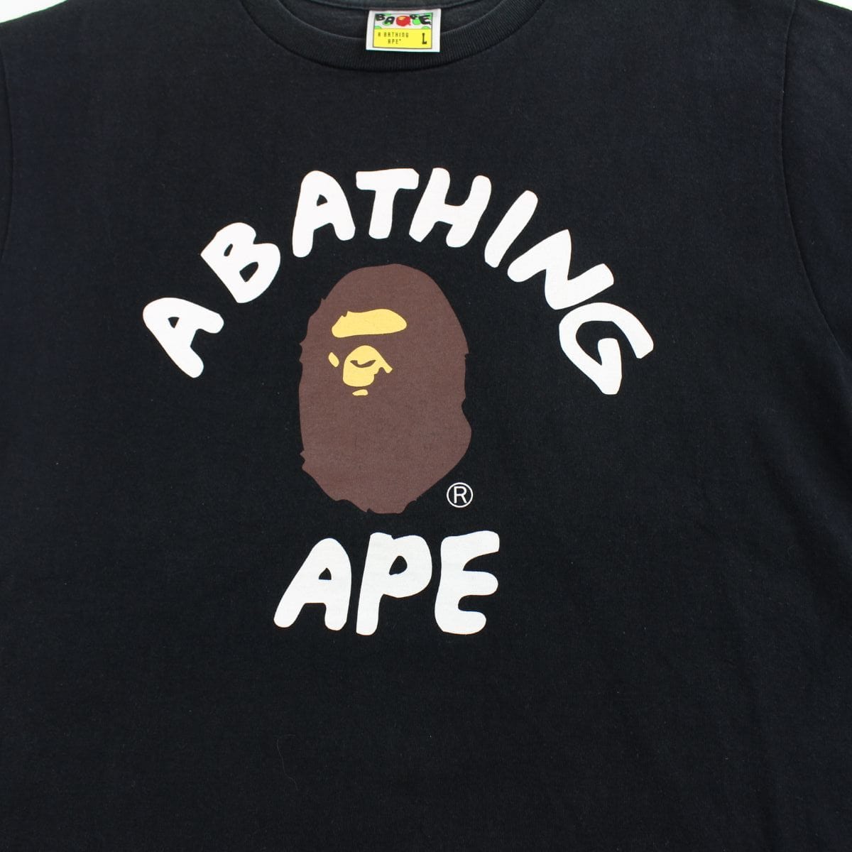 Bape x Keith Haring College Logo Tee Black - SaruGeneral
