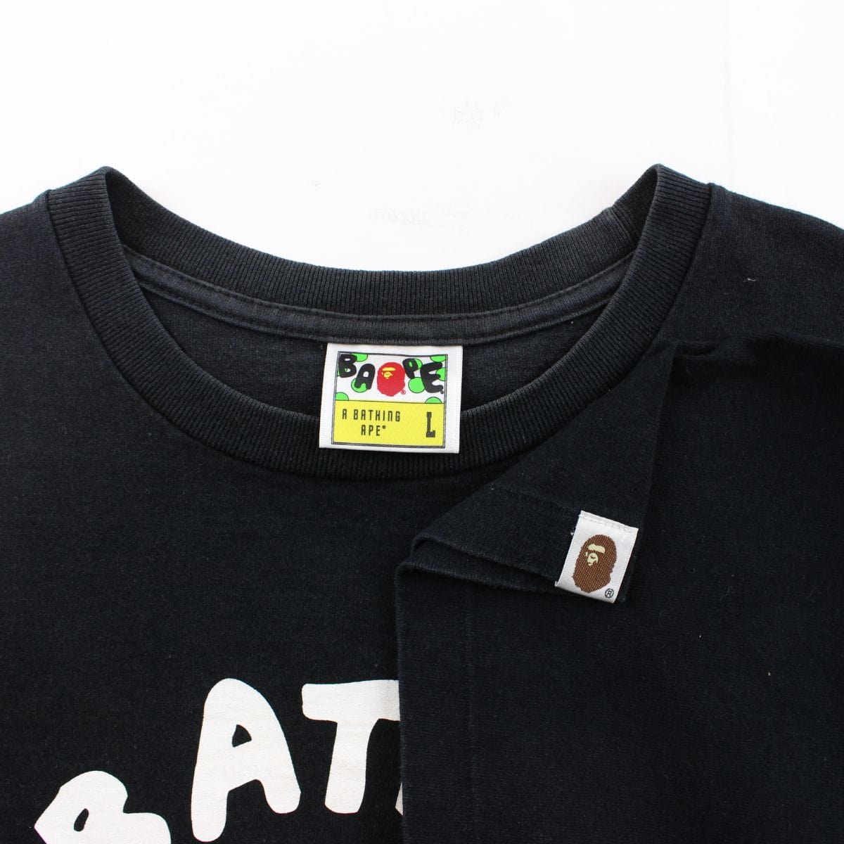 Bape x Keith Haring College Logo Tee Black - SaruGeneral