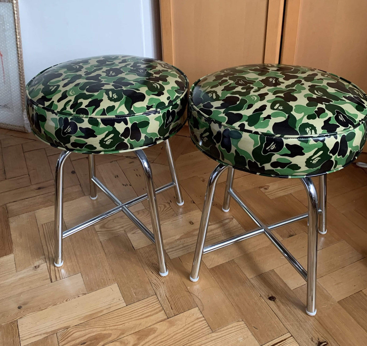 Bape ABC Green Camo Stools (Set of two) - SaruGeneral