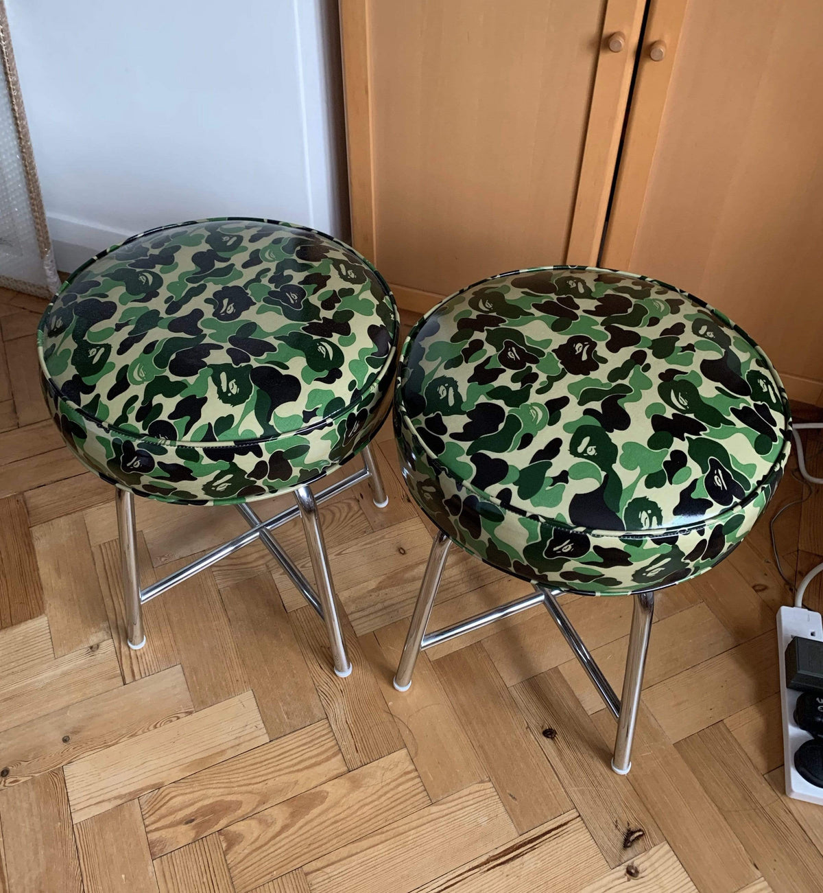 Bape ABC Green Camo Stools (Set of two) - SaruGeneral